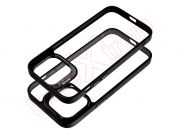 Black and transparent hard case with BRACKET for iPhone 12 pro, a2407